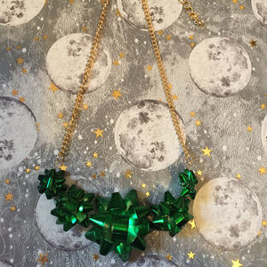 Christmas Bow Necklace